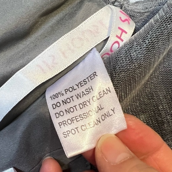 JJ House Women’s Lace Chiffon Ruffled High Low, Steel Grey Dress, #69 - Picture 13 of 16